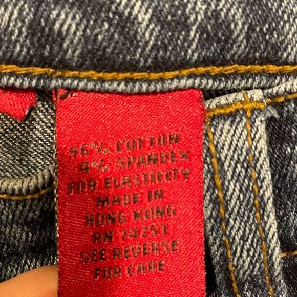 Zana Di Y2K Medium Wash Faded Sparkly Flare Mid Rose Denim Blue Jeans - Picture 10 of 10